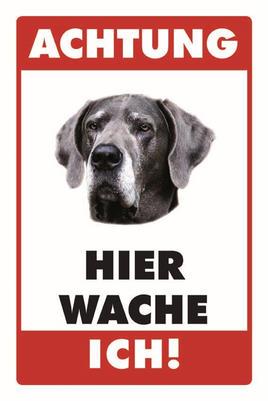 DOGGE HIER WACHE ICH 20x30 cm 23005 Blechschild 