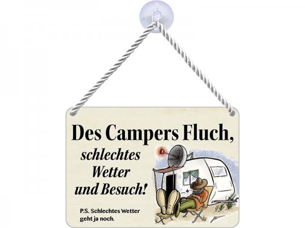 Kulthänger Blechschild Des Campers Fluch KH047