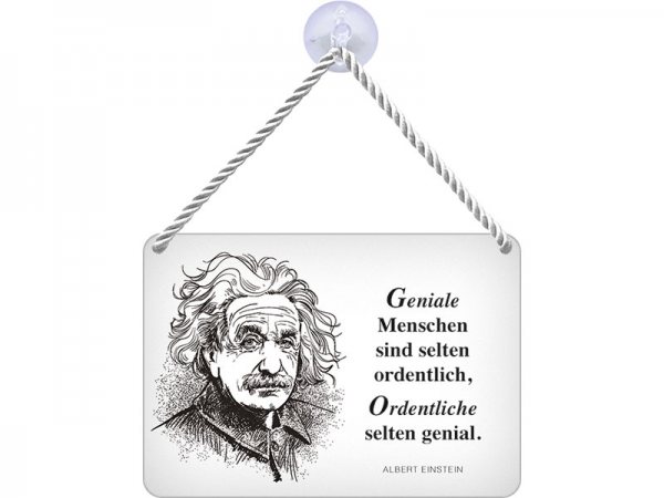 Kulthänger Blechschild Geniale Einstein KH123