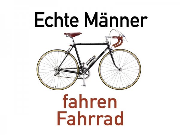 Untersetzer Echte Männer fahren Fahrrad Kultdeckel D04