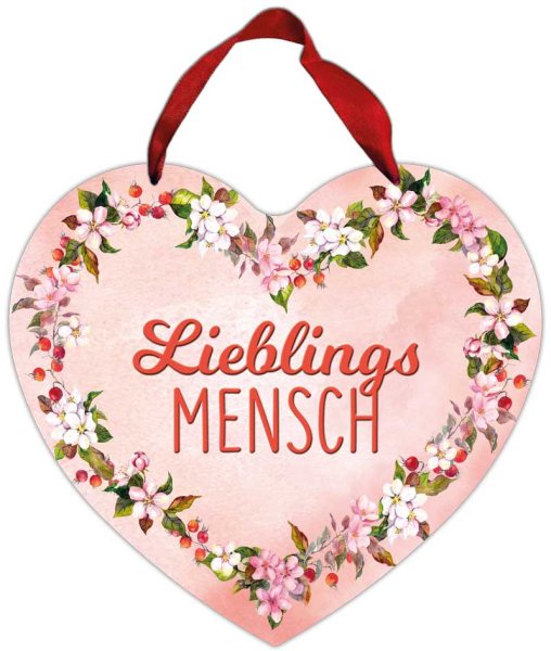 Herz-Blechschild Lieblingsmensch