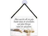 Kulthänger Blechschild Neben dir einschlafen und aufwachen KH004 Kulthänger Blechschild Neben dir einschlafen und aufwachen KH004