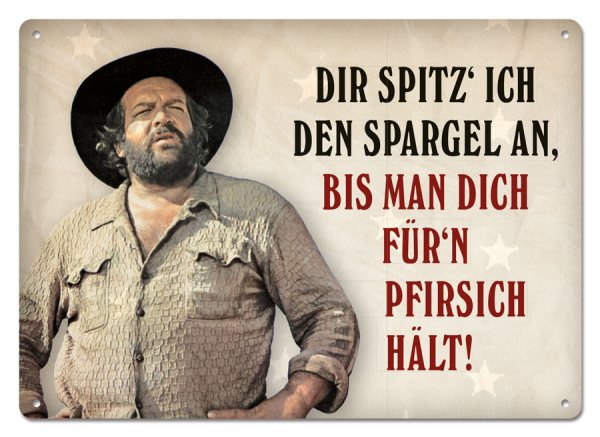 Blechpostkarte Dir spitz ich den Spargel an 302/B006