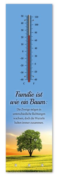 Kult-Thermometer -Familie + Baum - T013