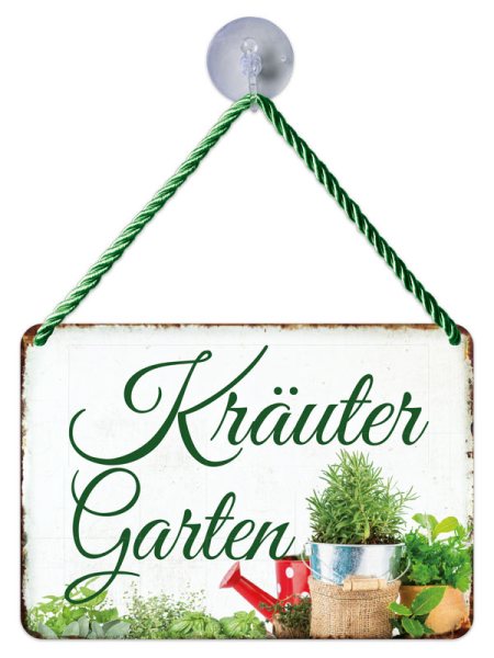 Kult-Hänger Blechschild - Kräutergarten KH190