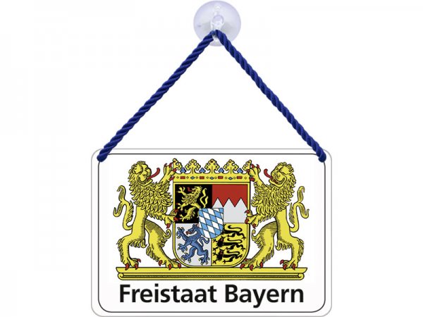 Kulthänger Blechschild Freistaat Bayern KH050