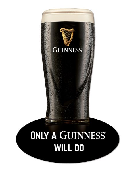 3D-Blechschild - Only a Guinness will do - GShape04