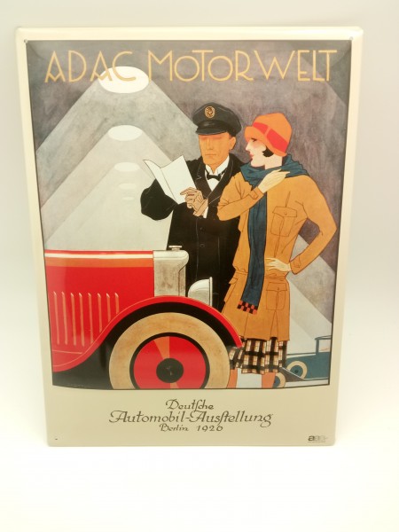 ADAC Motorwelt "Deutsche Automobil Ausstellung Berlin 1929" Blechschild