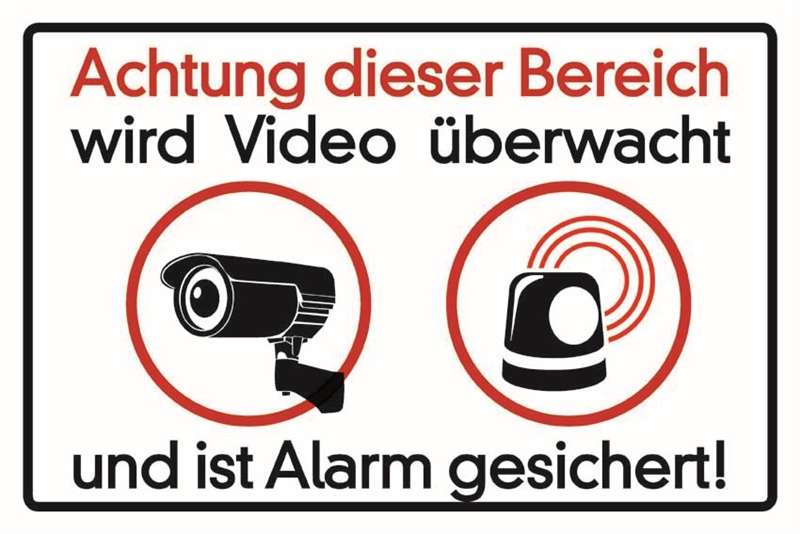 Warnschild „Videoüberwachung“ – Alu-Schild 14x19 Cm Für Haus & Grundstück