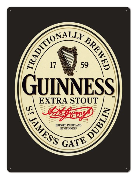 Blechschild - Guinness Label - G303/003