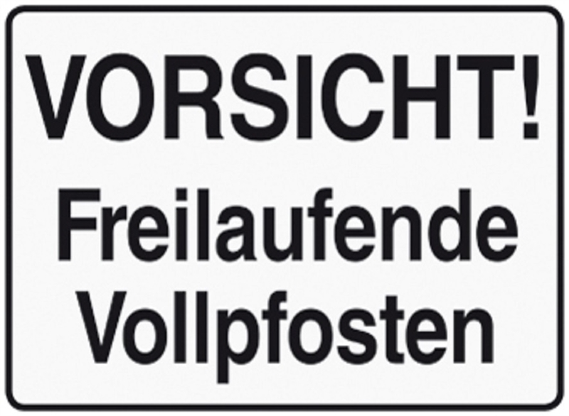 Blechpostkarte Freilaufender Vollpfosten Super Schlaue Sprüche