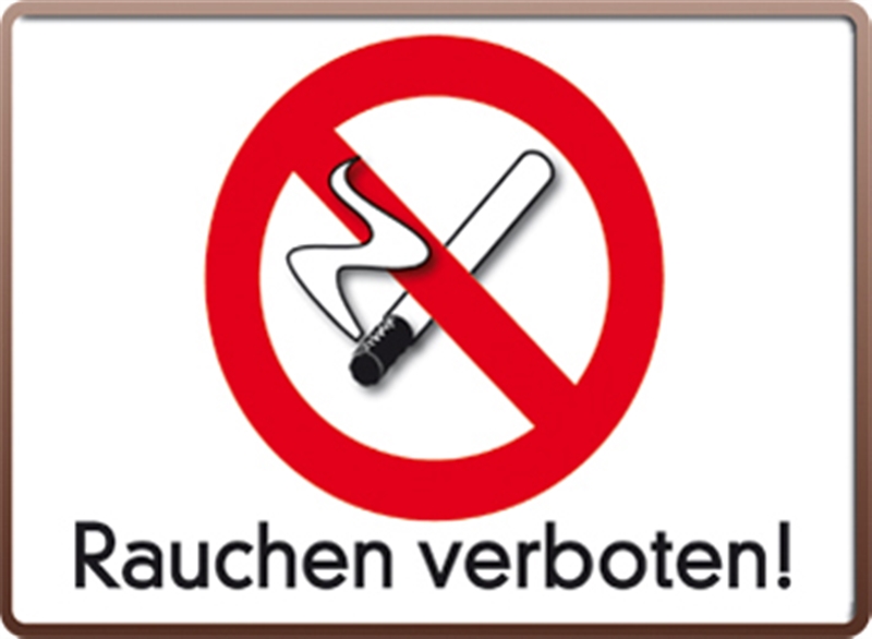 Blechpostkarte Rauchen verboten! Super Schlaue Sprüche Themenwelten