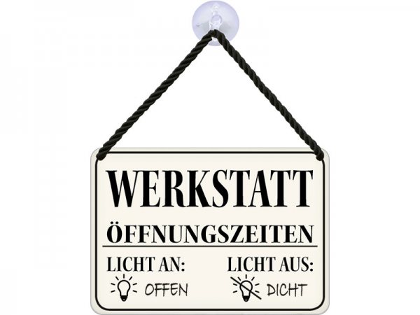 Kulthänger Blechschild Werkstatt KH120