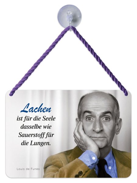 Kulthänger Blechschild Lachen - Seele - Sauerstoff - Lungen KH168