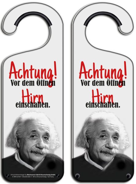 Kult-Klinkenhänger Hirn einschalten - Albert Einstein - KL39