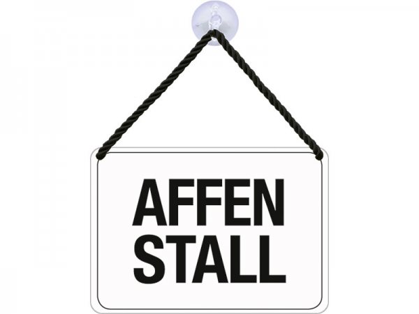 Kulthänger Blechschild Affenstall KH021