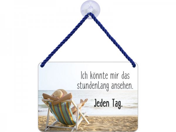 Kulthänger Blechschild Strandstuhl KH078