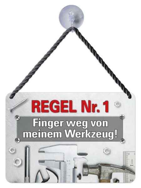 Kult-Hänger Blechschild - Regel Nr. 1 KH204