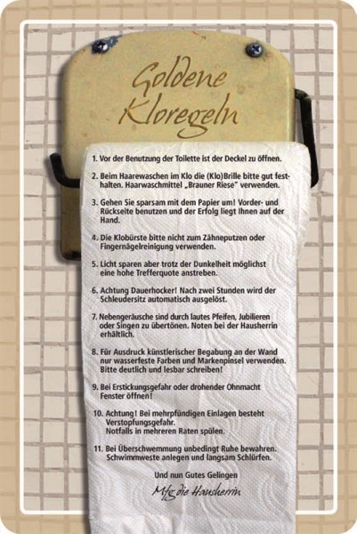 Goldene Kloregeln