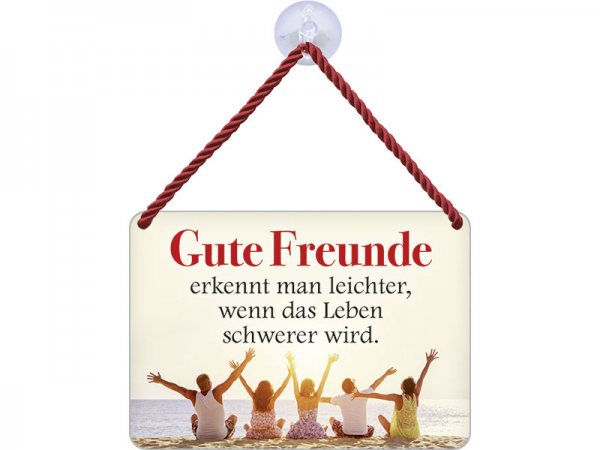 Kulthänger Blechschild Gute Freunde KH146