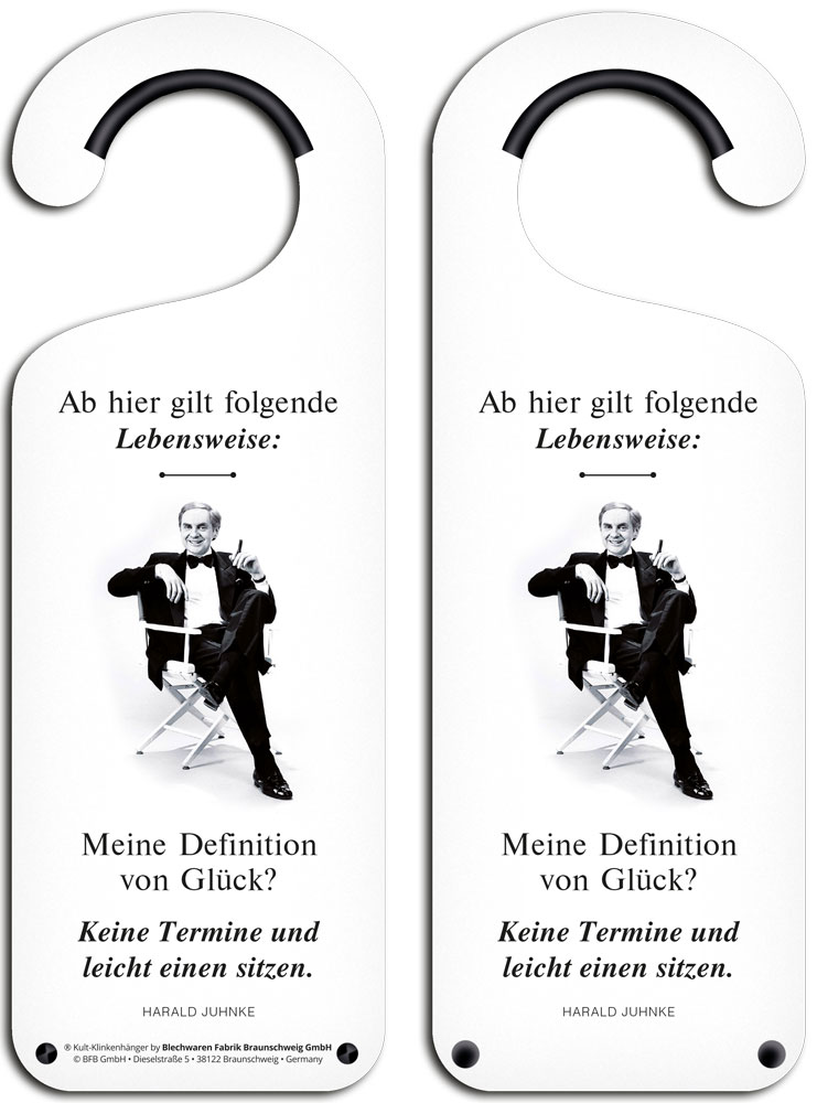 Kult-Klinkenhänger Definition von Glück - KL12 | Kult-Klinkenhänger |  www.blechsachen.de - Der Blechschilder Online-Shop