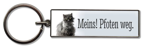 Schlüsselanhänger Meins! Pfoten weg.