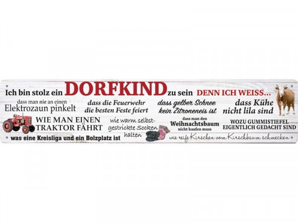 Straßenschild Dorfkind