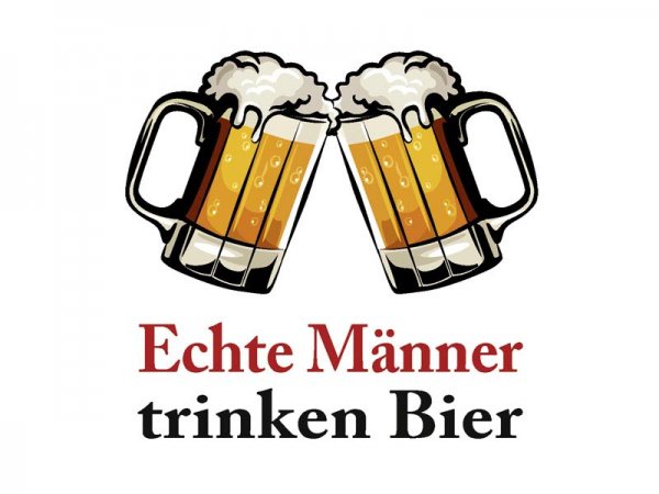 Untersetzer Echte Männer trinken Bier Kultdeckel D03