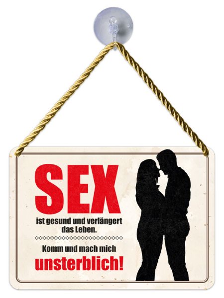 Kult-Hänger Blechschild - Sex ist gesund KH215