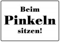 Beim Pinkeln sitzen Beim Pinkeln sitzen