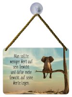 Kulthänger Blechschild Mehr Gewicht auf Werte legen KH159 Kulthänger Blechschild Mehr Gewicht auf Werte legen KH159