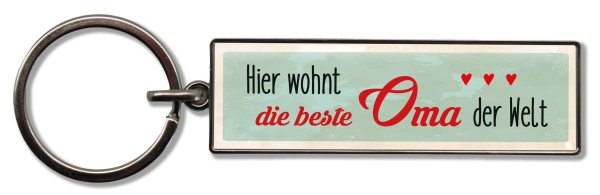 Schlüsselanhänger Hier wohnt die beste Oma der Welt