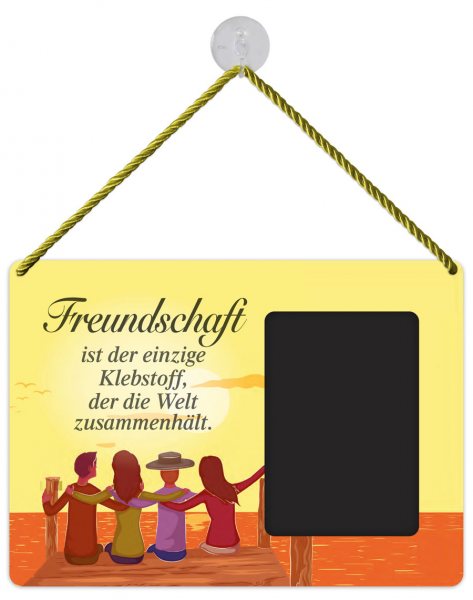 Kult-Rahmen Blechschild Klebstoff Freundschaft KR024