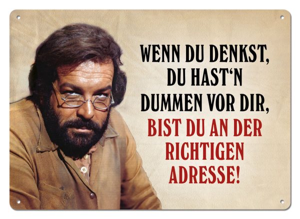 Blechpostkarte Wenn du denkst 302/B010