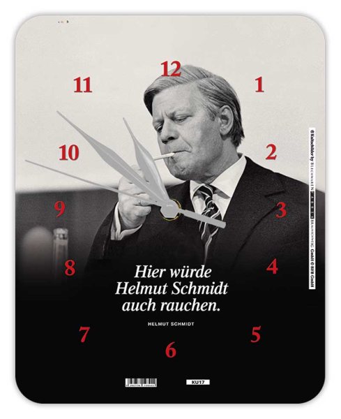 Kult-Uhr - Helmut Schmidt rauchen - KU17