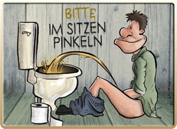 Bitte im sitzen pinkeln