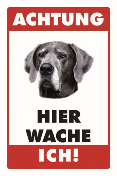 Dogge Achtung Hier wache ich!