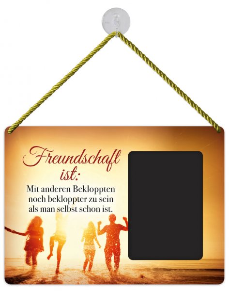 Kult-Rahmen Blechschild bekloppte Freundschaft KR018