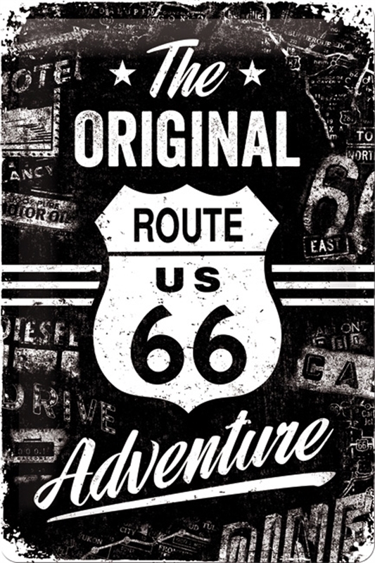 Route 66 Amerika USA geprägt Blechschild 20x30 cm Metallschild 781