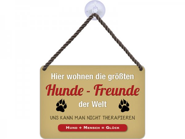 Kulthänger Blechschild Hunde-Freunde KH010