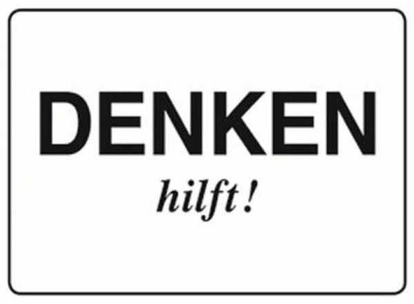 Denken hilft