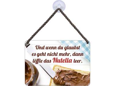 Produktbild von Blech-Kultschild „Ein Schöner Garten Wischt Den Staub Von Der Seele“ – 16,5x11,5 Cm, 3D-geprägt, UV-lackiert, Wetterfest – Mit Kordel & Saugnapf