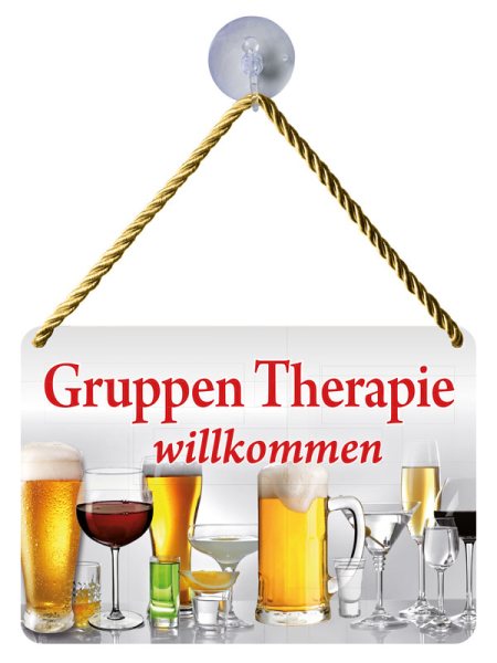 Kult-Hänger Blechschild - Gruppen Therapie KH192