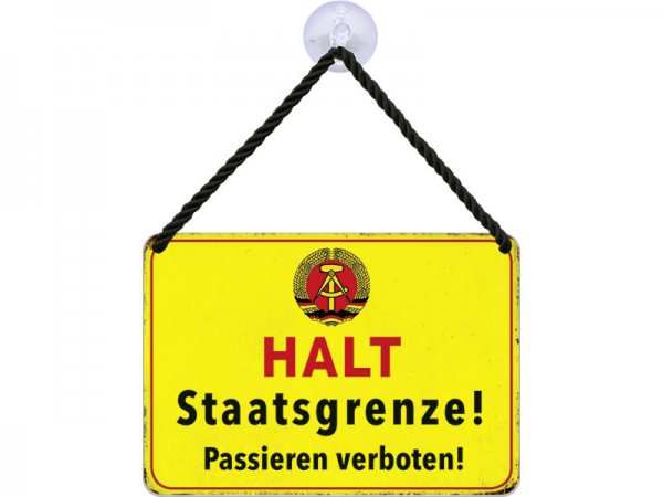 Kulthänger Blechschild DDR Staatsgrenze KH139