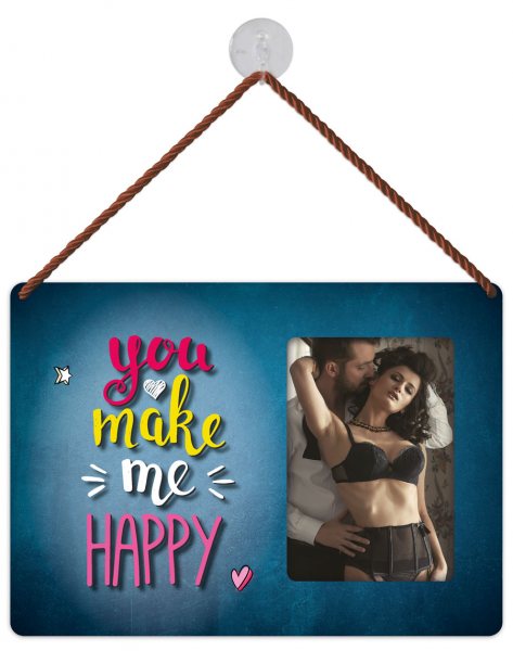 Kult-Rahmen Blechschild you make me happy KR030