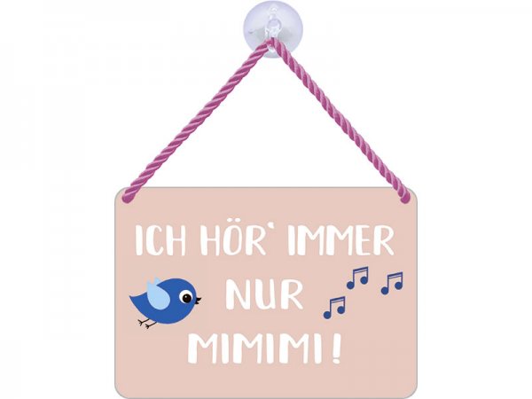 Kulthänger Blechschild Mimimi KH092