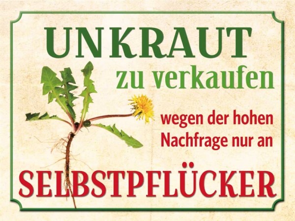 Unkraut zu verkaufen an Selbstpflücker