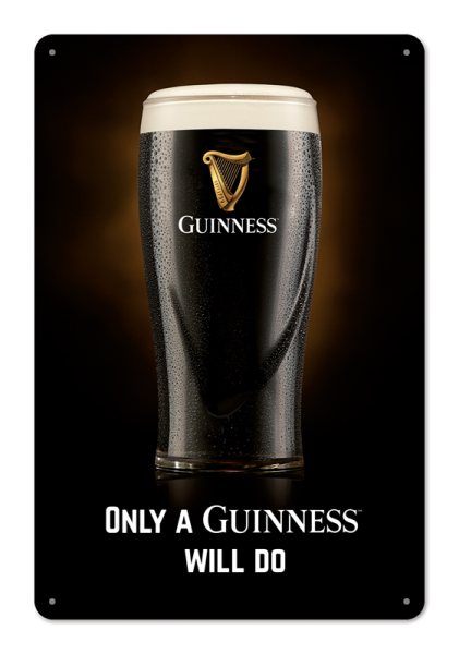 Blechschild - Only a Guinness will do - G300/006