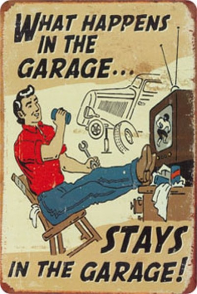 What happens in the garage
