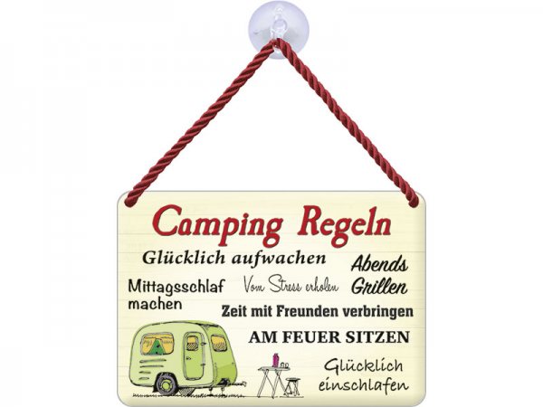 Kulthänger Blechschild Camping KH081